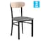 Flash Furniture Gray Vinyl Dining Chairs - Natural Wood Backs, PK 2 2-XU-DG6V5GYV-NAT-GG - alternate 5